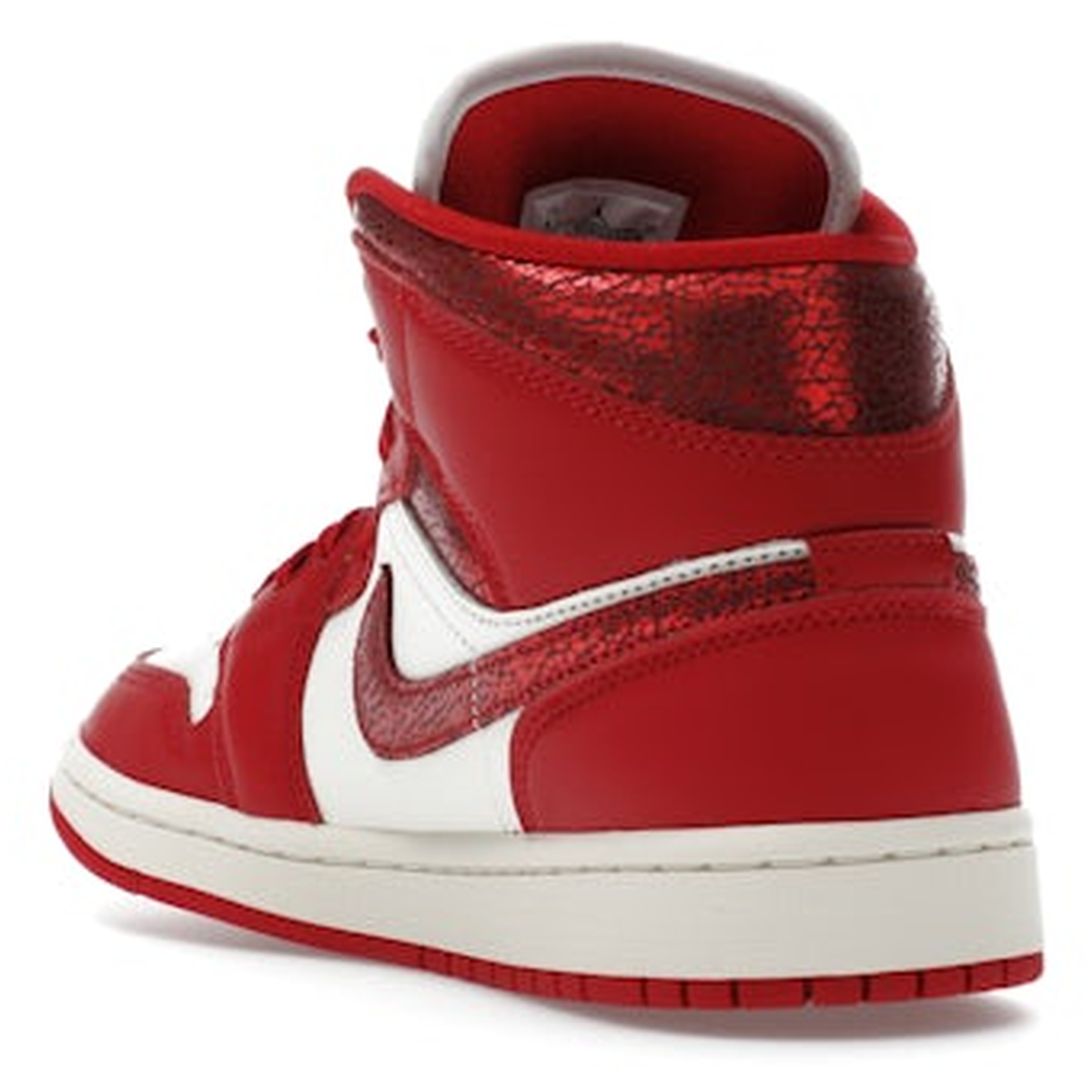 Miniatyrbild av Air Jordan 1 Mid SE Red Cracked Leather 4