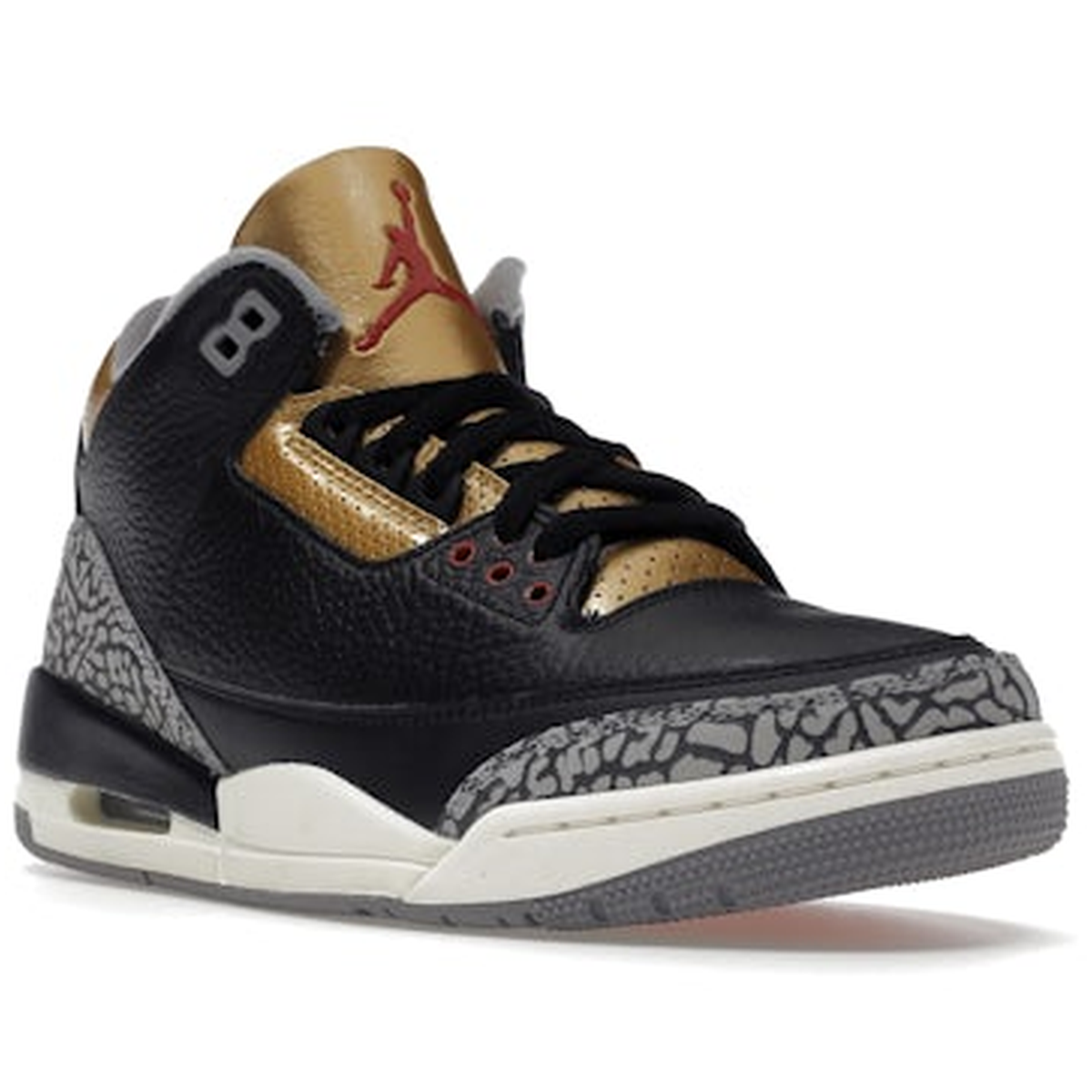 Miniatyrbild av Air Jordan 3 Retro Black Cement Gold 2