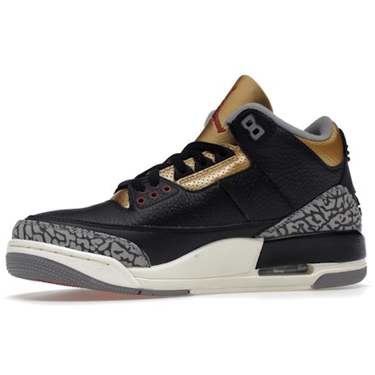 Miniatyrbild av Air Jordan 3 Retro Black Cement Gold 3