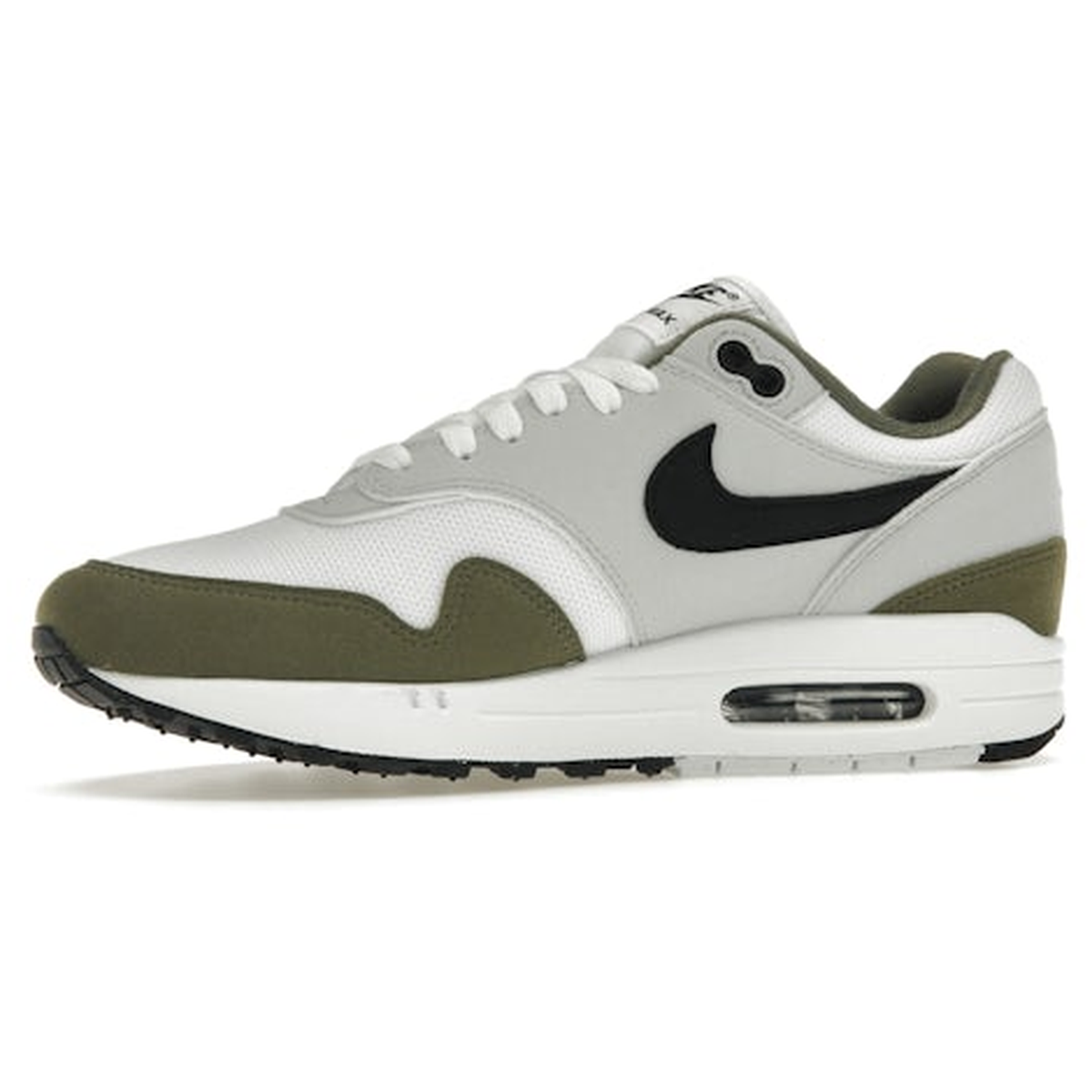 Miniatyrbild av Nike Air Max 1 White Black Medium Olive 3