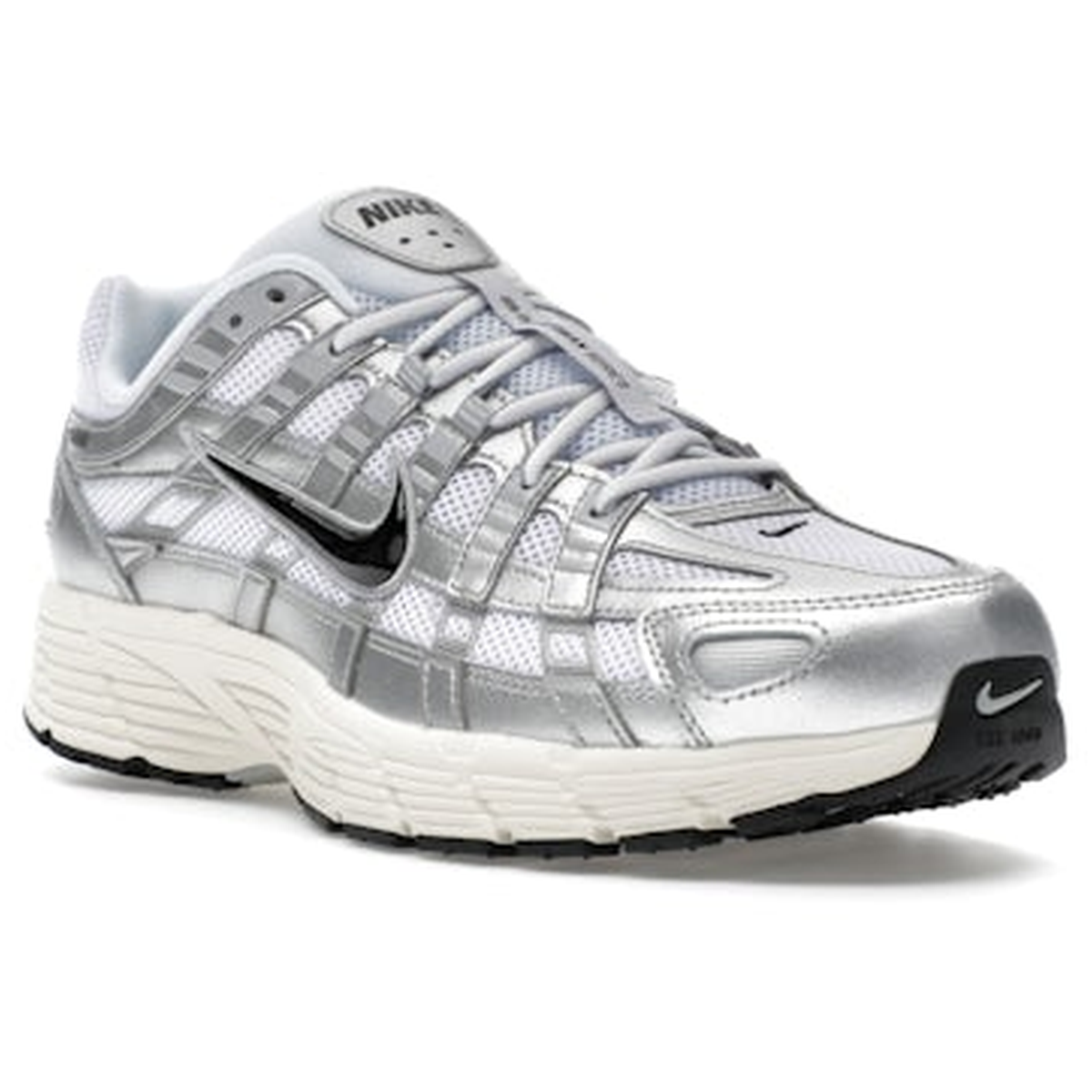 Miniatyrbild av Nike P-6000 White Metallic Silver Flat Silver Black 2